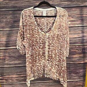 Language Cream and Brown Silk Blend Garment